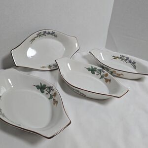Woodhill Citation Au Gratin Augratin Bakeware Floral 8 1/2" Lot/4 Vintage Servew